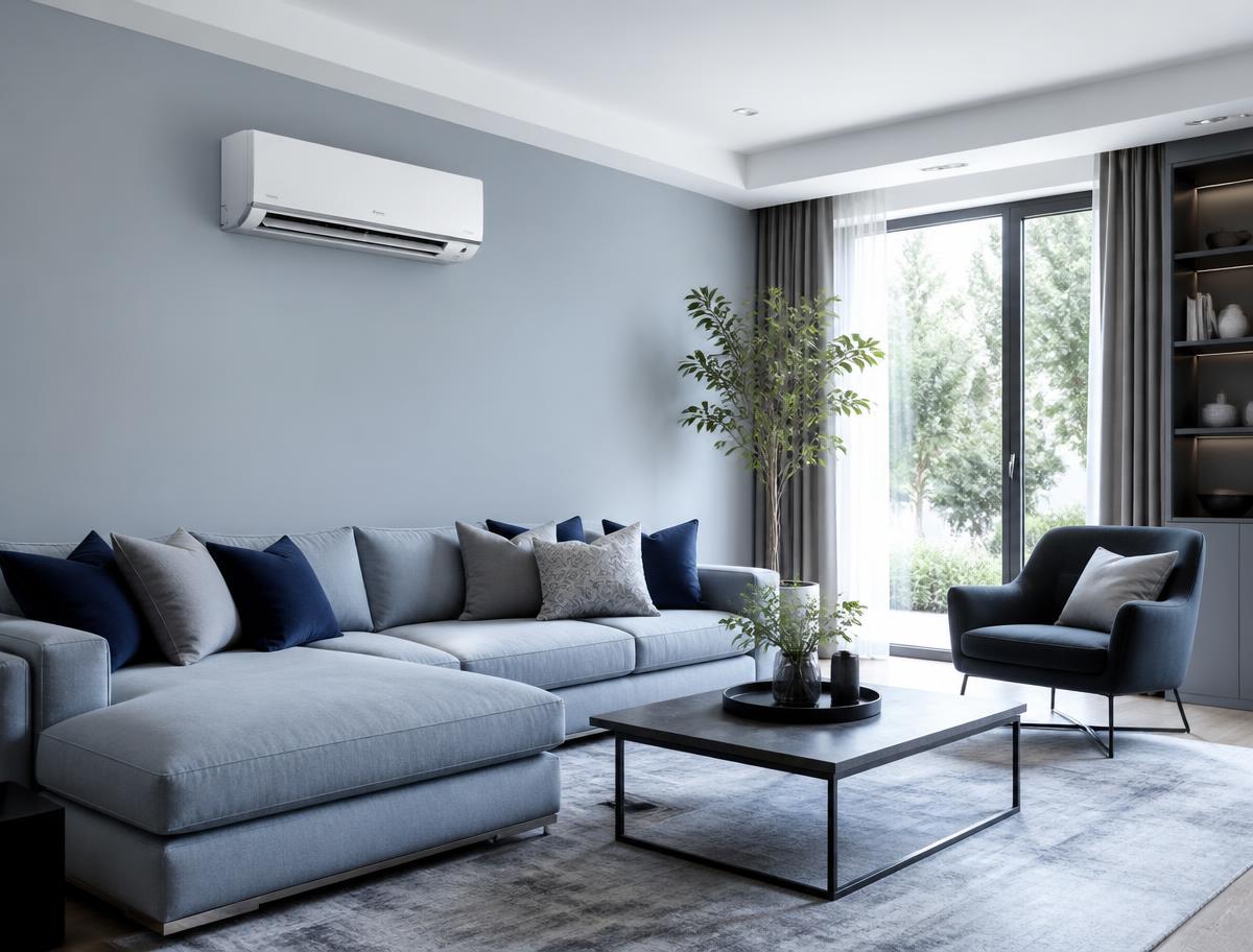 Air conditioning unit in a residential living space